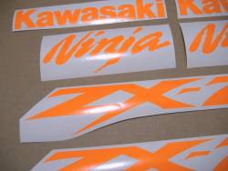 Signal orange decals for Kawasaki ZX7R 750 ninja