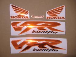 Orange stickers for Honda VFR 800 Interceptor rc46