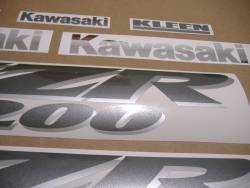 Decals (OEM pattern) for Kawasaki ZZR 1200 2002 blue