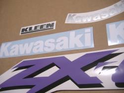 Kawasaki zx-6r zx636 ninja 2002 blue model stickers