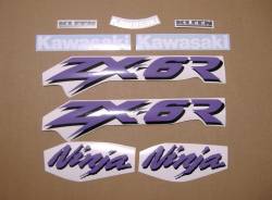 Kawasaki zx6r 636 ninja 2002 restoration stickers
