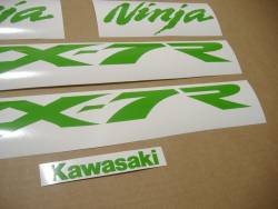 Kawasaki ZX-7R ninja 750 bright poison green decals