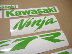 Decals (lime green color) for Kawasaki ZX7R ninja