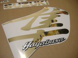 Chrome mirror gold decals for Suzuki Hayabusa 1st gen.