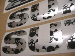 Suzuki Gixxer 750 skull & bones custom stickers