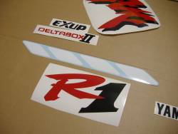 Yamaha YZF-R1 1998 4xv white logo graphics