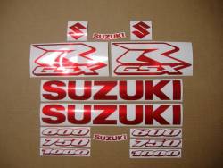 Cherry metallic red decals for Suzuki GSX-R 750