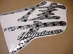 Suzuki-hayabusa k1 skull & bones kanji logo stickers