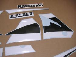 Kawasaki 636 ninja ZX6R 2002 green genuine look stickers