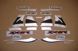 Kawasaki 636 ninja ZX6R 2002 red genuine look stickers