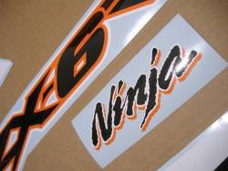 Kawasaki 636 ninja ZX6R 2002 silver OEM pattern decals