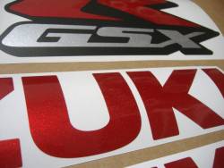 Red metallic cherry decals for Suzuki gixxer 750