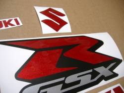 Suzuki gixxer 750 cherry pearl red stickers set