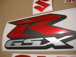 Red metallic cherry decals for Suzuki gixxer 600