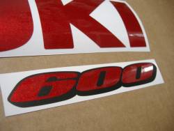 Red metallic cherry graphics for Suzuki gsxr 600