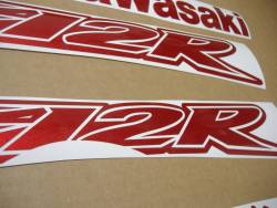 Red metallic cherry decals for Kawasaki ZX-12R ninja