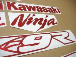 Kawasaki ZX9R ninja cherry pearl red graphics set