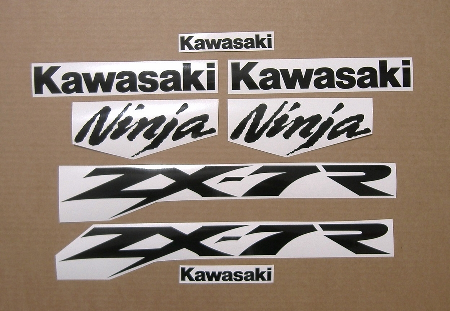 KAWASAKI ZX-7R CUSTOM BLACK STICKER SET