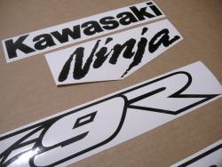 Kawasaki ZX9R 900 ninja black color logo decals