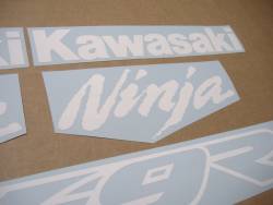 Kawasaki ZX-9R 900 custom white emblems stickers