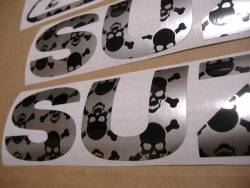 Skull and bones Suzuki GSXR 600 logo stickers