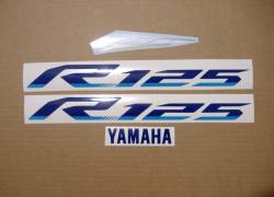 Yamaha YZF R125 2022 blue restoration stickers