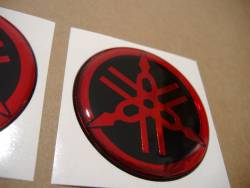 Yamaha 3d bold emblems decal set in red