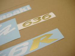 Kawasaki ZX6R 2006 Ninja blue full decals kit