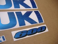 Suzuki GSXR RR 600 racing replica blue decal set