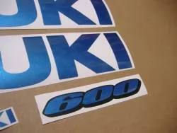 Suzuki GSXR RR 600 racing replica blue decal set
