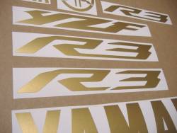 Yamaha R3 300 custom matte gold logo stickers