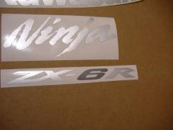 Kawasaki ZX 6R 2009 black stickers kit