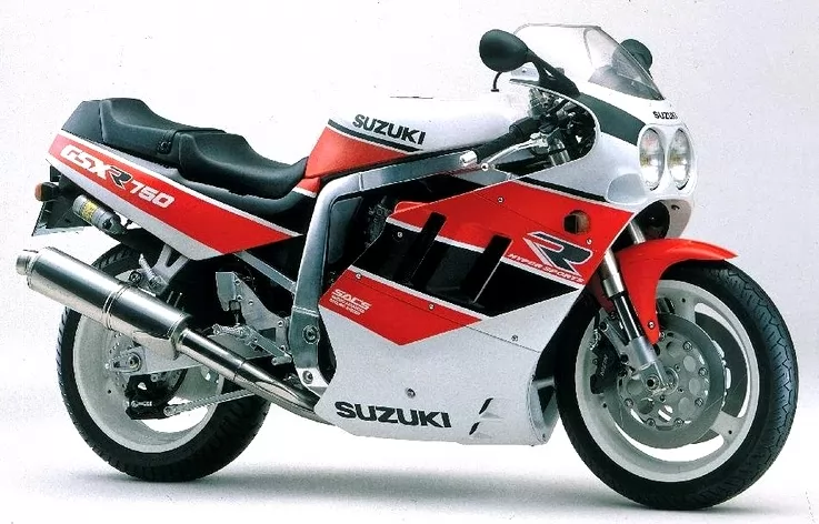 Suzuki GSXR 750 L 1990 red model pattern stickers
