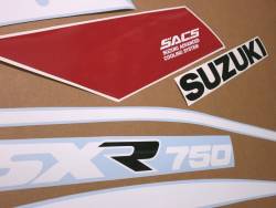Suzuki GSXR 750 L 1990 red version sticker set