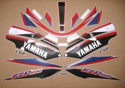 Yamaha FZR 1000 exup 1995 full pattern decal kit
