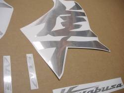 Suzuki hayabusa 2021 m1 brushed aluminium kanji emblems