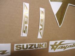 Suzuki hayabusa 2021 m1 lined inox gold graphics set