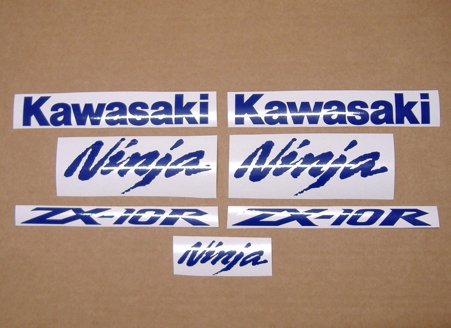 KAWASAKI ZX-10R CUSTOM ROYAL BLUE STICKER SET