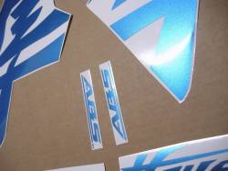 Suzuki hayabusa 2021 m1 pearl blue kanji emblems set