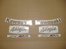 Kawasaki ZX10R 2008 Ninja black stickers kit