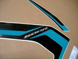 Honda CBR 500R custom teal/black color graphics