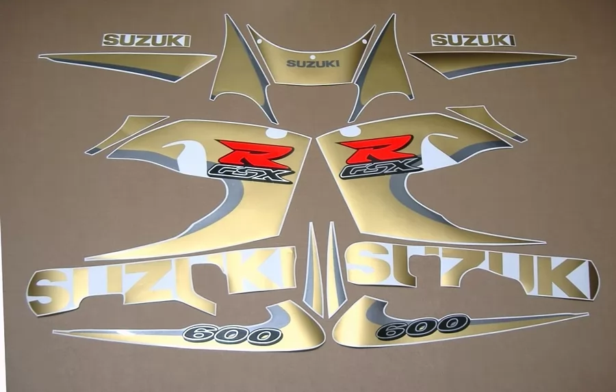 Matte gold decals for Suzuki GSXR 600 SRAD 1997+