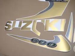 Suzuki GSXR 600 SRAD 1996-2000 satin gold decal kit