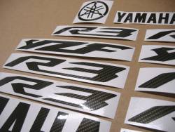 Carbon fiber emblems set for Yamaha YZF R3 300