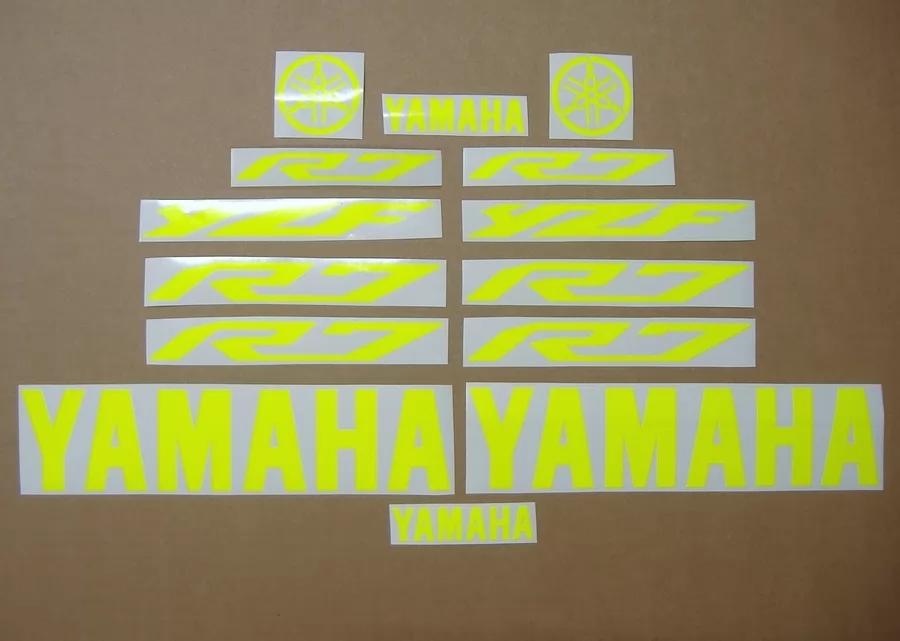 Yamaha R7 custom fluorescent yellow sticker set 