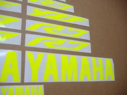 High visibility yellow stickers for Yamaha R7 750