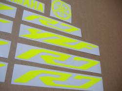 High visibility yellow decals for Yamaha R7 750