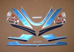 Graphics (pattern) for Honda CBX 750 1987 blue