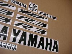 Black logo stickers kit for Yamaha YZF R3 321