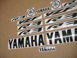 Black pattern decals kit for Yamaha YZF R3 320